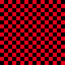 Red Checkerboard Pattern. Chess Flag For Winning Motorsports. Vector Illustration.