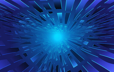 Fototapete - Polygons lengthwise extend the future technology space sense background