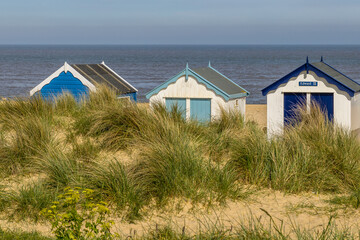 Wall Mural - Colourful Beach Huts