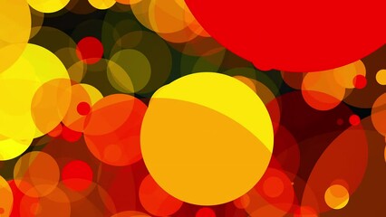Poster - Abstract multicolored backdrop with many of big transparent circles. Computer generated 3d render