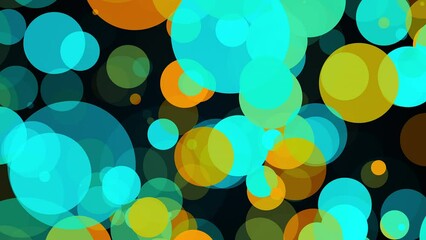 Poster - Abstract multicolored backdrop with many of big transparent circles. Computer generated 3d render