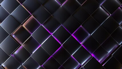 Aufkleber - black blocks with lights. computer generated 3d render