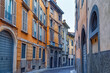© Renar - View of the old historic streets in Upper Bergamo (Citta Alta). Bergamo is a city in the alpine Lombardy region of northern Italy.
