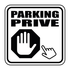 Canvas Print - Logo parking privé.