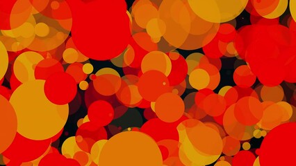 Poster - Abstract multicolored backdrop with many of big transparent circles. Computer generated 3d render