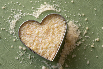 Wall Mural - Grated Parmesan Cheese in a Heart Shape