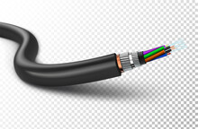 Cable Curl And Structure On A Transparent Background. Vector Illustration