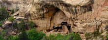 Native American Cliff Dwellings On The Side Of A Cliff In Colorado