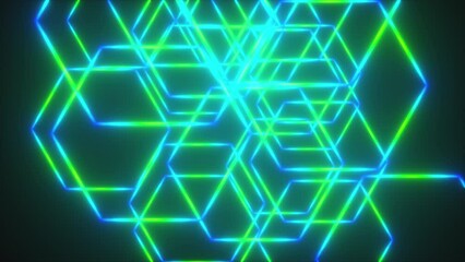 Aufkleber - random multicolored hexagonal. computer generated 3d render