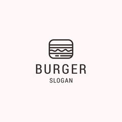 Burger logo icon design template