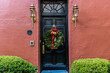 © Billy McDonald - Black Door With Christmas Wreath in The Historic District, Charleston, South Carolina, USA