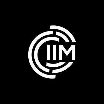 IIM letter logo design. IIM monogram initials letter logo concept. IIM letter design in black background.