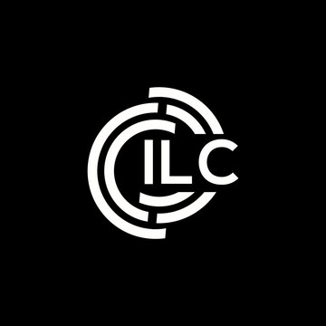 ILC letter logo design. ILC monogram initials letter logo concept. ILC letter design in black background.