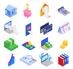 Poster - Accounting And Audit Icons Set