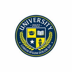 University education logo design vector template