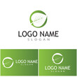 © evandri237@gmail - Logos of green Tree leaf ecology nature element vector