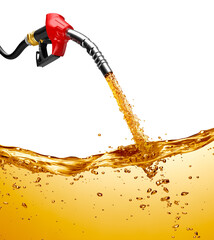 Wall Mural - Fuel filling up from a gasoline pump - 3d Rendering