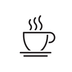 coffee cup icon vector, line sign