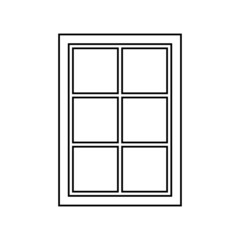 Canvas Print - Window icon in line style