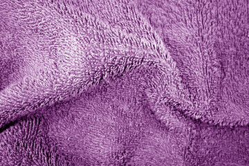 Wall Mural - Bath towel texture in purple color.