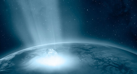 Poster - Attack of the asteroid on the Earth 