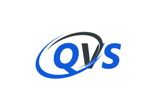 QVS letter creative modern elegant swoosh logo design
