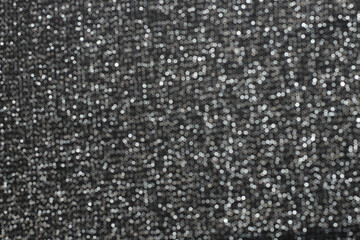 Wall Mural - Texture of shiny lurex fabric silver and black color.