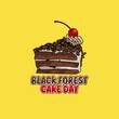 vector graphic of black forest cake day good for black forest cake day celebration. flat design. flyer design.flat illustration.