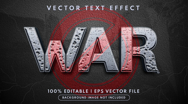 Stop war editable text effect