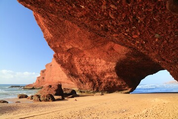 Canvas Print - Legzira rock arch in Morocco