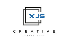 Creative Three Letters XJS Square Logo Design	