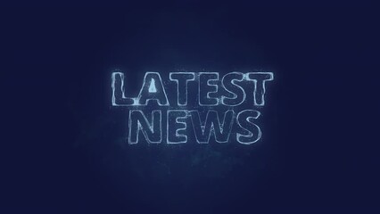 Leinwandbilder - Latest news text. Plexus with text Latest news. Plexus. 4K video