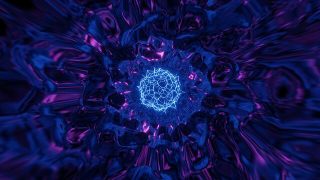 3D render. Colorful Abstract Art Background. Horizontal colorful abstract wave background with purple, blue colors