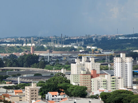 Santo Andre and Maua cities panoramic