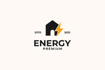 Wall Mural - Electric or energy house logo design vector template