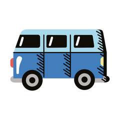 Poster - blue van car