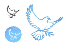 Vector Drawing Of The Dove Of Peace