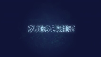 Fototapete - Subscribe text. Plexus with text Subscribe. Plexus. 4K video