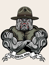 Military Bulldog Marine Corps Devil Dog