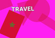 Leinwandbild Motiv Morocco travel. Government flag on colorful.  Rabat  Morocco travel concept