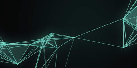 Aufkleber - Abstract beautiful geometric background. Abstract plexus futuristic, polygonal space with a dark background. Plexus fantasy. Abstract technology
