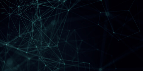 Aufkleber - Abstract beautiful geometric background. Abstract plexus futuristic, polygonal space with a dark background. Plexus fantasy. Abstract technology