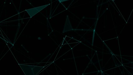 Aufkleber - Abstract beautiful geometric background. Abstract plexus futuristic, polygonal space with a dark background. Plexus fantasy. Abstract technology