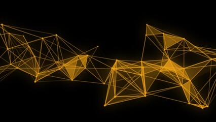 Aufkleber - Abstract beautiful geometric background. Abstract plexus futuristic, polygonal space with a dark background. Plexus fantasy. Abstract technology