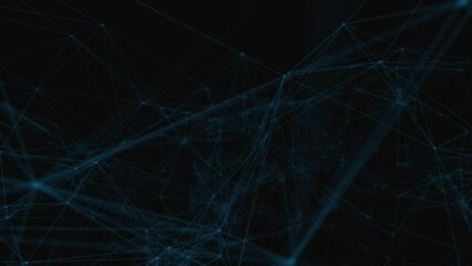 Aufkleber - Abstract beautiful geometric background. Abstract plexus futuristic, polygonal space with a dark background. Plexus fantasy. Abstract technology