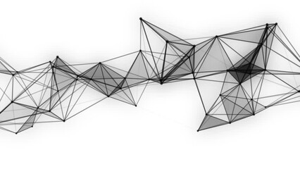 Aufkleber - Plexus fantasy abstract technology. Abstract geometric background with moving lines, dots and triangles. Science. Medicine and technology. Loop animations