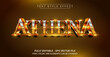 Athena Text Style Effect. Editable Graphic Text Template.
