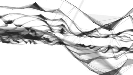 Aufkleber - Plexus fantasy abstract technology. Abstract geometric background with moving lines, dots and triangles. Science. Medicine and technology. Loop animations