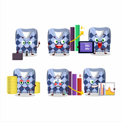 Canvas Print - Blue school vest character designs as a trader investment mascot