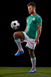 © Duncan M/peopleimages.com - Perfect control. Full length studio shot of a handsome young soccer player isolated on black.